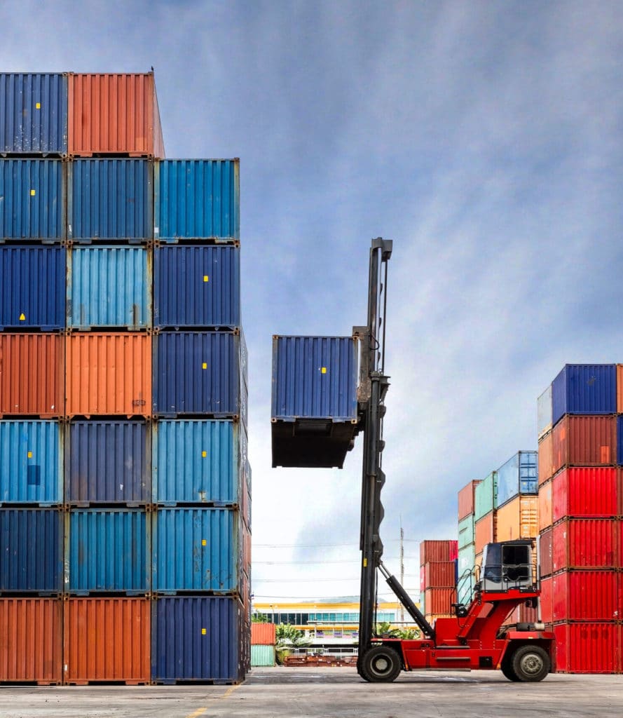 Forklift stacking containers for hire